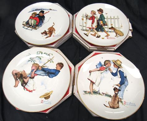 4k) $ 28. . Norman rockwell collector plates